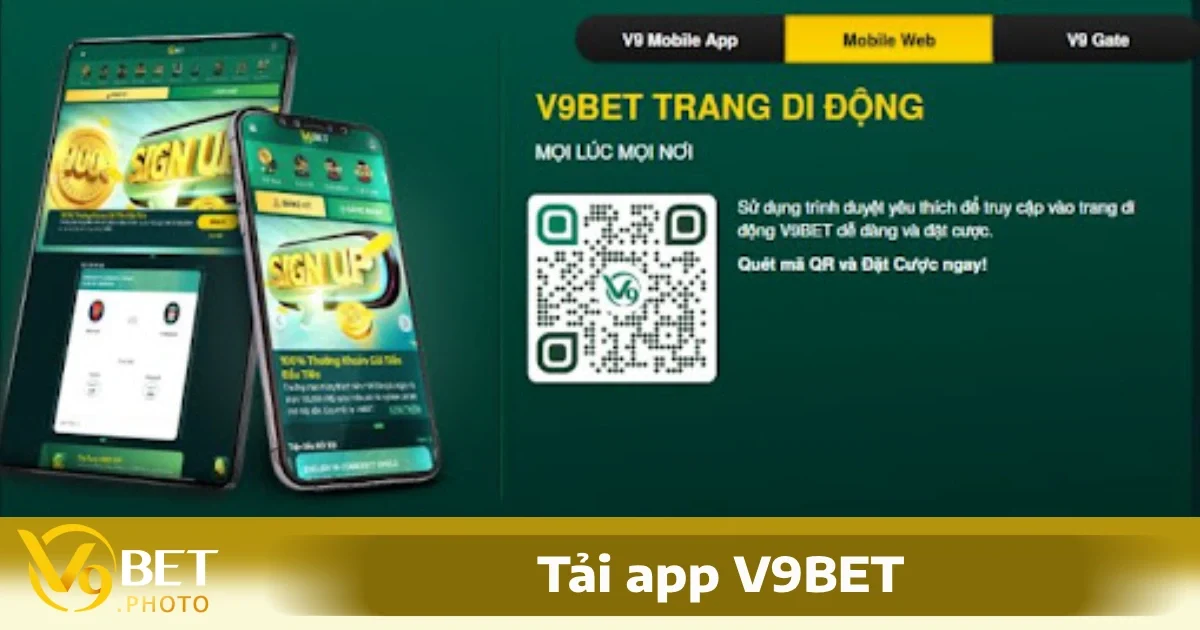Tải App V9BET Chơi Cá Cược Đỉnh Cao Mọi Lúc Mọi Nơi 1 Việc tải app V9BET khá đơn giản và nhanh chóng